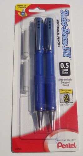 4 * PENTEL Twist Erase III Automatic Pencils 0.5mm * Blue Barrel