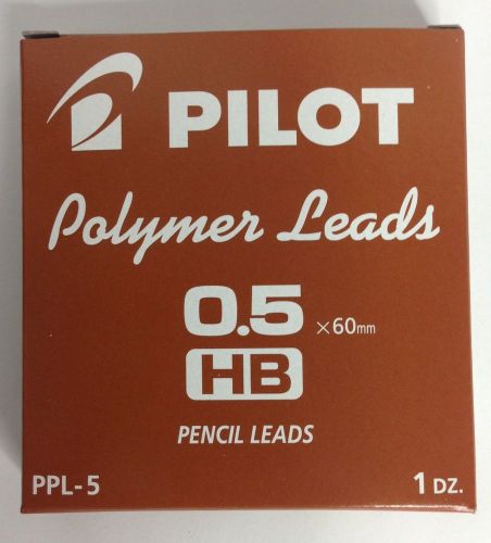 Polymer Leads Mechanical Pencil 0.5 HB 60mm 12 Leads 5 Set Pilot Free Shipping