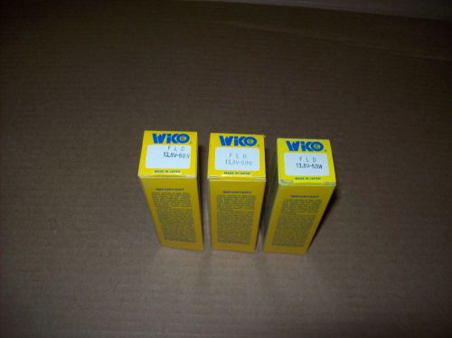 NOS  PROJECTOR BULB/LAMP WICO (3) FLD 13.8 V 50 W