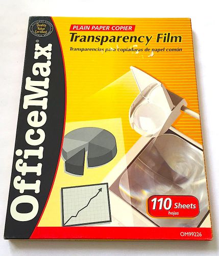 OfficeMax Plain Paper Copier Transparency Film (8.5&#034; x 11&#034;) 110 Sheets