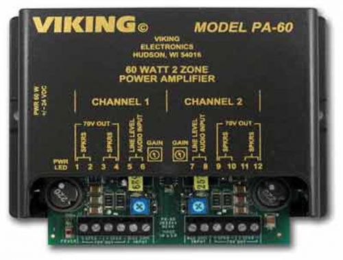 NEW Viking VIKI-VKPA60 60W Compact Two Zone Amplifier