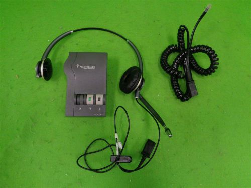Plantronics vista m22 amplifier w/ headset + qd cable for sale