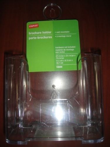 Staples Brochure Holder Wall Mountable 4 3/8 in X 3 1/4 In Lot of 2