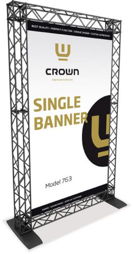 CROWN Truss Stand 1,5m Wand + Druck - faltbar  - Schwarz - werkzeuglose Montage