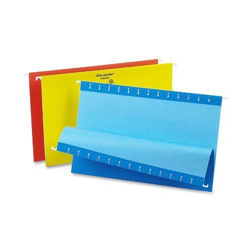 Pendaflex 81632 Recycled Colored Hanging File Folders, Legal, 1/5 Cut, Assorted