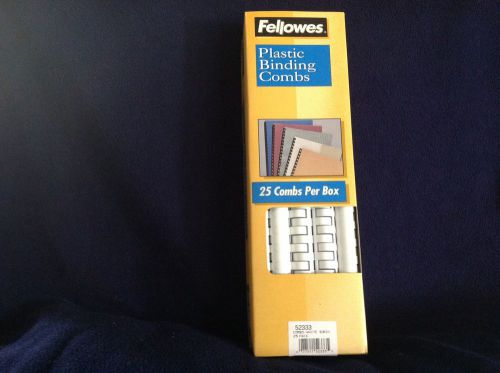 Fellowes Plastic Comb Bindings white 5/8 inch