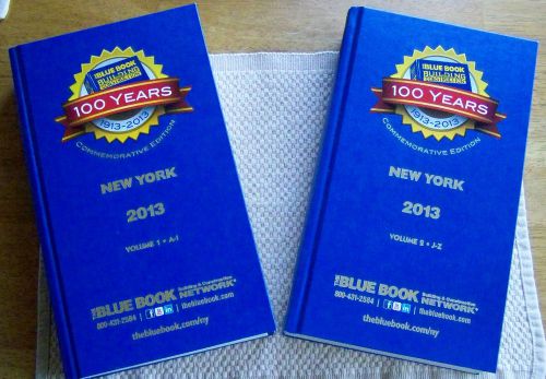 THE BLUE BOOK 2 VOLUME SET. BUILDING CONSTRUCTION NEW YORK AREA 2013. NEW(4321)