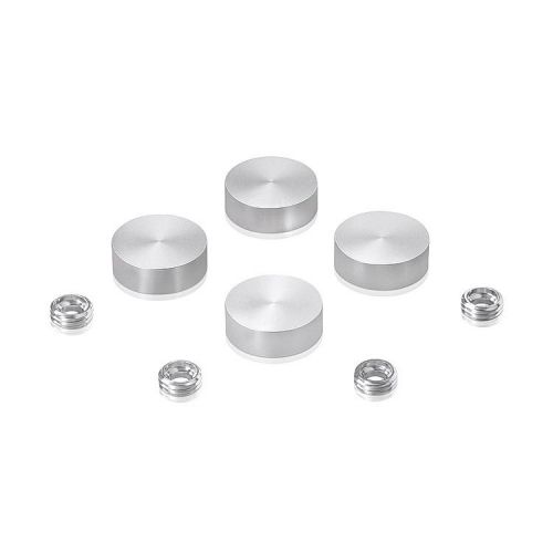 Set of 4 screw cover diameter 3/4&#039;&#039;, aluminum clear anodized finish for sale