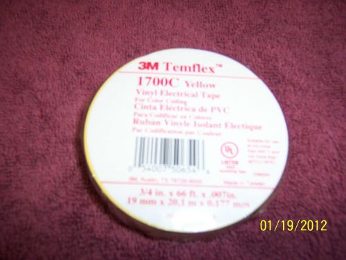 3M Temflex 1700C Yellow  Vinyl Electrical Tape