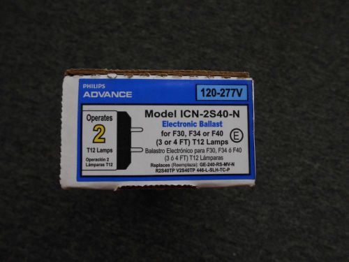 NEW Philips Advance Electronic Ballast Part # 120-277V Model ICN-2S40-N FREE S/H