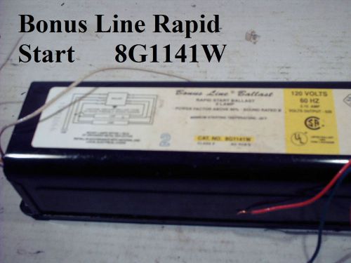Bonus Line Rapid Start 8G1141W Ballast Flouresant Tube Lighting working order