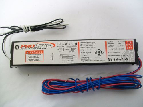 (5) GE-259-277-N Electronic Ballast For 2/1 F96T8 or 2/1 F32T8/WM Lamps 277V
