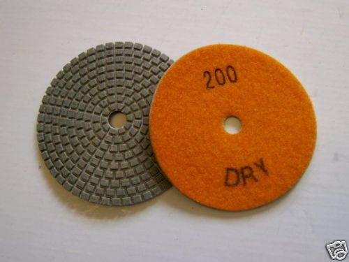 4&#034; Premium Dry Diamond Polishing  Pad,200# (Metal Pad)