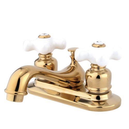 Kingston Brass KB602PX Restoration 4-Inch Centerset Lavatory Faucet with Porcela