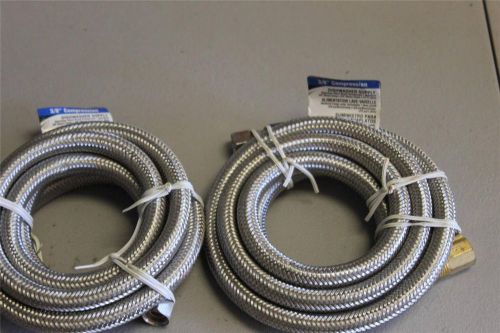 ONE Compression Dishwasher Supply Line Hose 3/8&#034;x72&#034; Stainless PF146354 ProFlo
