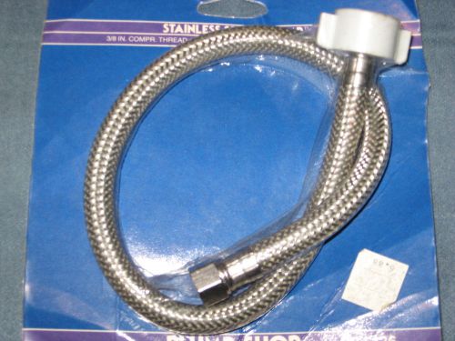 PLUMBING S S CONNECTOR FOR SINK OR COMMODE 3/8 INCH X 1/2 INCH