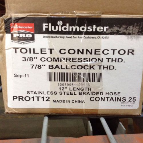 Fluidmaster 12&#034; Faucet Connector  3/8&#034;COMP - 1/2&#034; F.I.P  #PRO1F12  Quantity 25