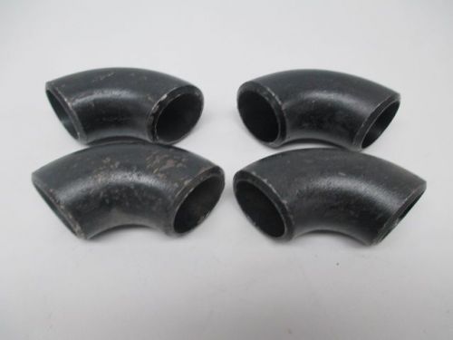 LOT 4 NEW WPB CO939KCH 45DEG ELBOW BLACK IRON PIPE FITTING 1-1/2IN ID D249842