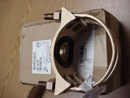 Two ford meter box, 5&#034;, brass service saddle - double strap, 1&#034; awwa/cc tap for sale