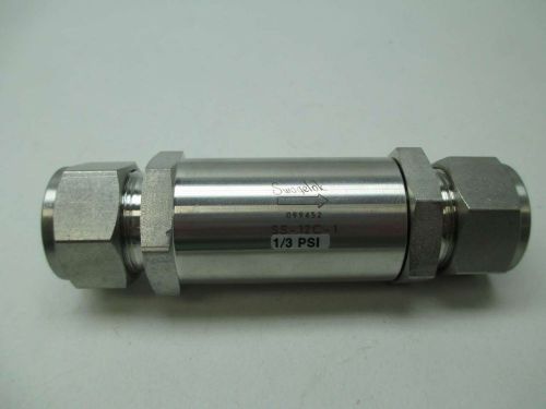 NEW SWAGELOK SS-12C-1 1/3 PSI 3/4IN STAINLESS CHECK VALVE D383914