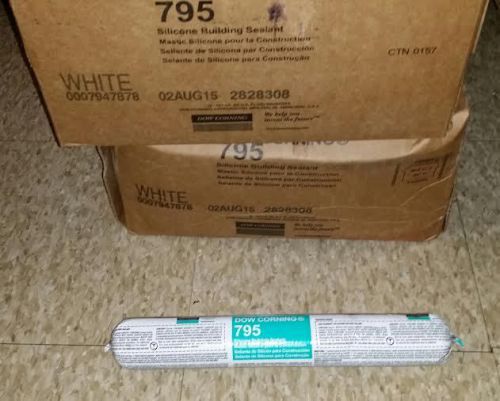 Dow corning 795 white silicone building sealant - sausage 8/2/15 (16pc case) for sale