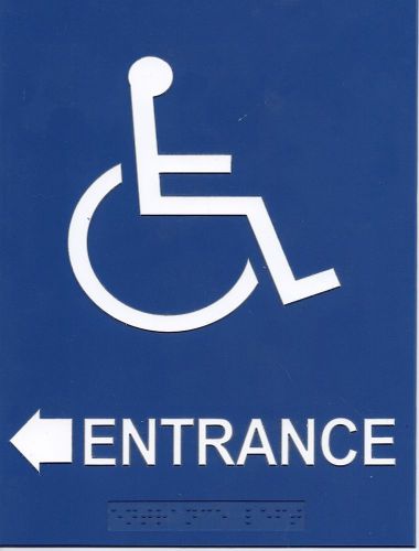 Ada braille sign &#034;enter left&#034;  #p132 for sale