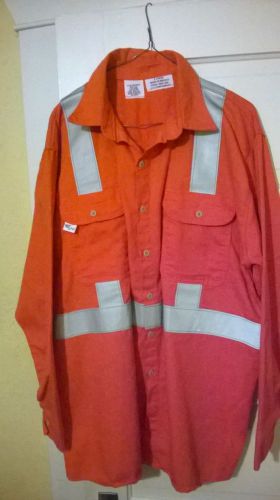 long sleeve INDURA ultra soft Reflective work shirt , orange.  Mens Size XL