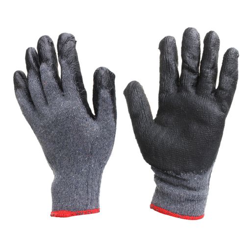 Garden worker soft latex rubber work gloves builder gardener safe grip unisex for sale