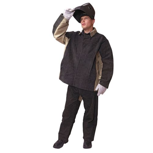 Workwear for welder jacket and trousers with split leather m 32 for sale