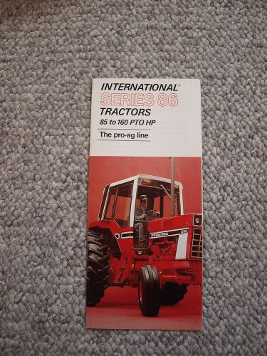 International IH 186 886 986 1086 1486 1586 Tractor Color Brochure Orig MINT &#039;77