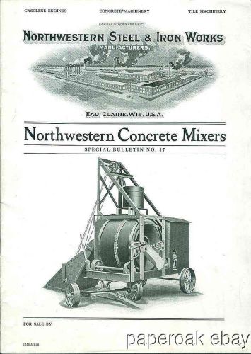 Original 1916 Northwestern Concrete Mixers Eau Claire, Wis. Catalogue
