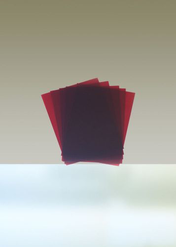 Rubylith, Lot of 5 Sheets, 8&#034; x 10&#034;, Red