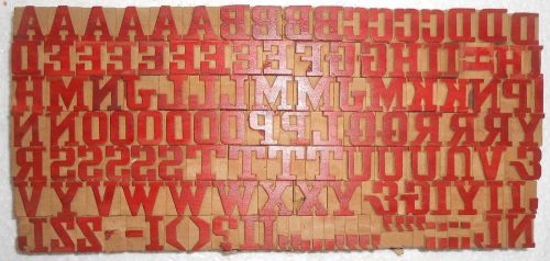 132 piece unique vintage letterpress wooden type printing blocks unused s1035 for sale