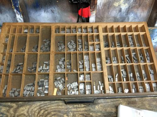 Vintage 24pt LETTERPRESS TYPE TRAY CONTENTS