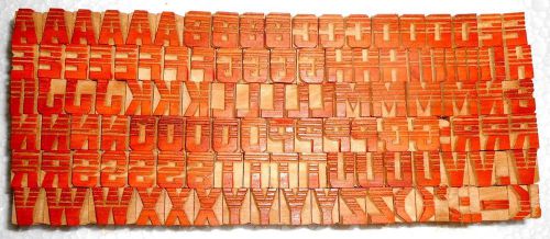 122 piece Unique Vintage Letterpress wood wooden type printing block Unused m304