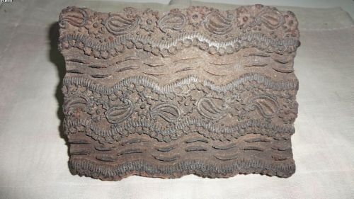 India Old Handcarved FABRIC PRINTING WOODEN BLOCK 38066