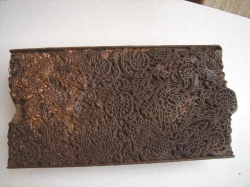 India Old Handcarved FABRIC PRINTING BLOCK Fine Qlty 33369