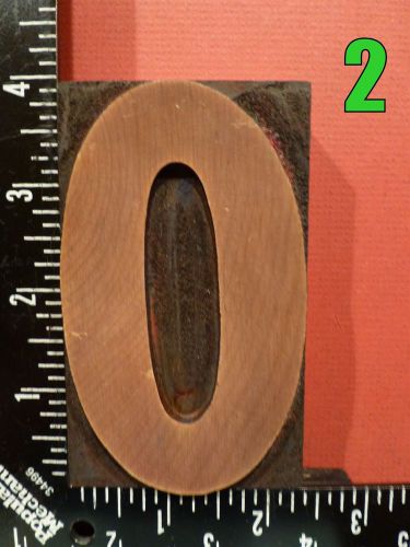 Wood Type Number - Your CHOICE: 0 1 2 3 5 5 6 6 9 9 - 4&#034; Inch Printers Block