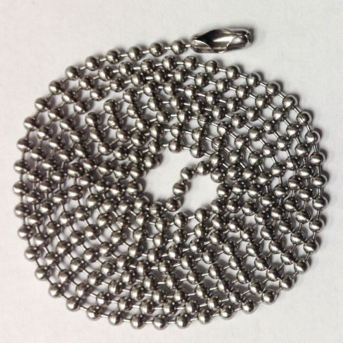 500 ball chains stainlesss steel  24&#034; inch #3 dog tag bead chain usa made for sale