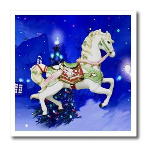 3dRose ht_4581_1 Christmas Horse Iron on Heat Transfer for White Material  8 by