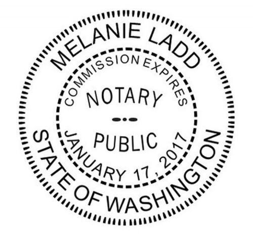 NEW Custom Round Official use WASHINGTON NOTARY SEAL Self Inking RUBBER STAMP