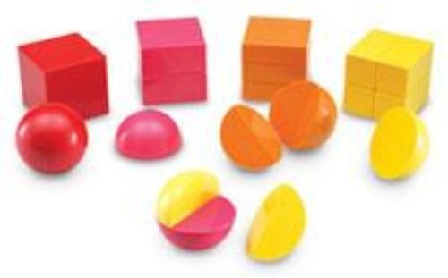 Learning Resources Magnetic 3-D Fraction Shapes