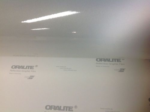 Oralite 30 in w x 9 ft. long white reflective sign plotter cutter vinyl roll for sale