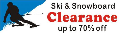 3ftX10ft Custom Printed Ski &amp; Snowboard Clearance Sale Promotional Banner Sign