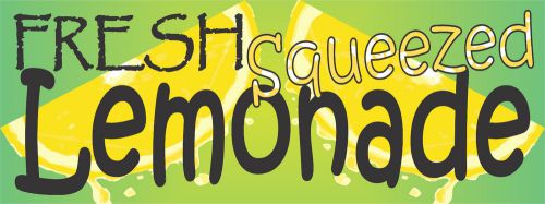 4&#039;x10&#039; FRESH SQUEEZED LEMONADE BANNER 48&#034;x120&#034; XL Outdoor Sign Sale Concession