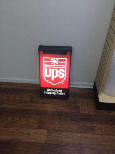 FedEx Lighted Double Sided + Ups Singal Sided Authorized Shipping Center Sign