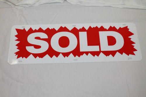 Metal Double Sided SOLD Real Estate Sign 6&#034; X 18&#034;