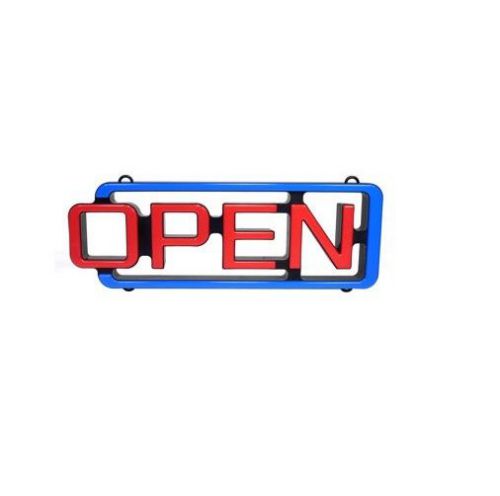 New! mystiglo led open sign with remote control - illuminated red blue business for sale