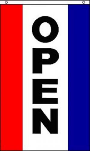 Open vertical flag business store advertising banner pennant restaurant sign 3x5 for sale
