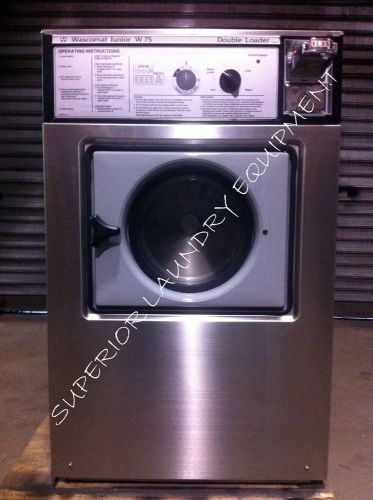 Wascomat w75 gen 5 washer 220v/ 3 ph stainless steel / coin slide for sale